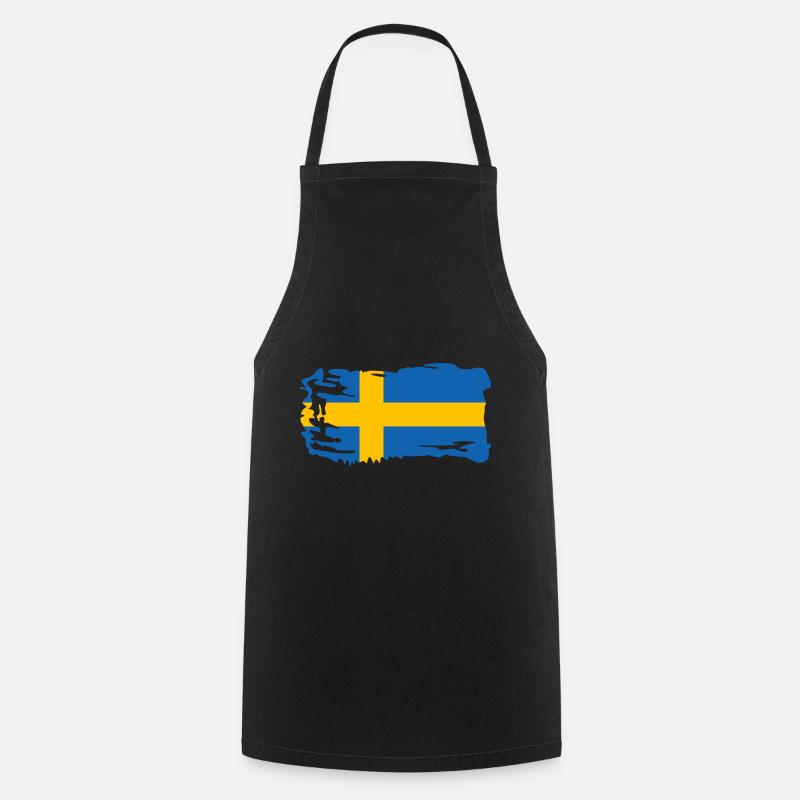 Drapeau Suède Scandinavie Malmo Sverige - Tablier de cuisine - noir