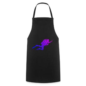Free Dive Diver Diving Diving Divers - Cooking Apron - black - Front - AI Model Male 185 dark (185cm)