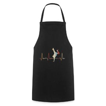 Heartbeat Breakdance - Tablier de cuisine - noir - Devant - AI Model Male 185 dark (185cm)