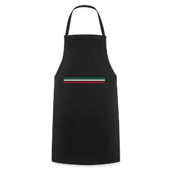 Trait italia - grand - Tablier de cuisine - noir - Devant - AI Model Male 185 dark (185cm)