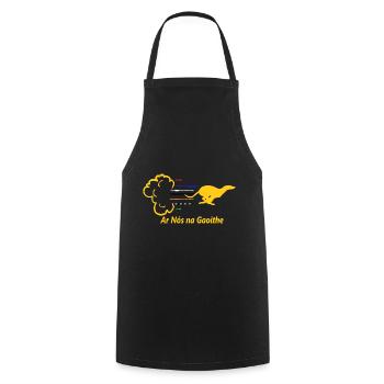 Greyhound - Ar Nós Na Gaoithe Gold - Cooking Apron - black - Front - AI Model Male 185 dark (185cm)