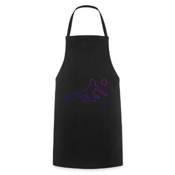 Volleyballspielen Volley Volleyball Volleyballspie - Cooking Apron - black - Front - AI Model Male 185 dark (185cm)