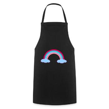 Magical Rainbow Spiritual Clouds Weather - Cooking Apron - black - Front - AI Model Male 185 dark (185cm)