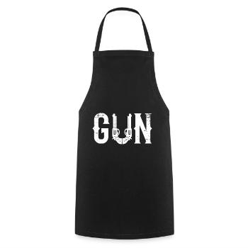 Gun Vatertag Partnerlook - Kochschürze - Schwarz - Vorne - AI Model Male 185 dark (185cm)