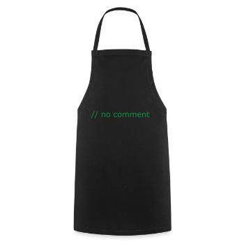 No comment Programming Informatik Geschenk - Kochschürze - Schwarz - Vorne - AI Model Male 185 dark (185cm)