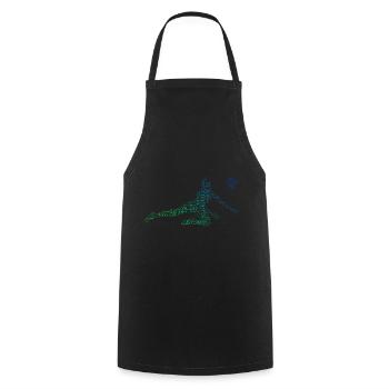 Volley-ball masculin Volley-ball volley-ball - Tablier de cuisine - noir - Devant - AI Model Male 185 dark (185cm)