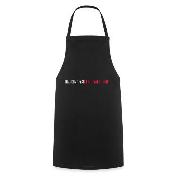 I don't care fact - Cooking Apron - black - Front - AI Model Male 185 dark (185cm)