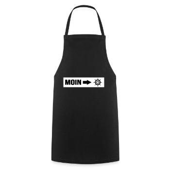 Sea Dog Coast North Sea Captain moin moin coastal child - Cooking Apron - black - Front - AI Model Male 185 dark (185cm)