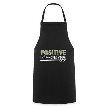 Motivation optimiste forte - Tablier de cuisine - noir - Devant - AI Model Male 185 dark (185cm)