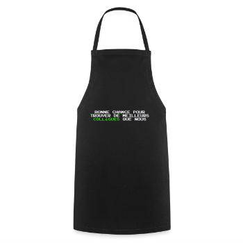 Man Humor Co-worker Departure Gift - Cooking Apron - black - Front - AI Model Male 185 dark (185cm)