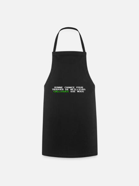 Cadeau depart collegue de travail humour Homme - Tablier de cuisine - noir