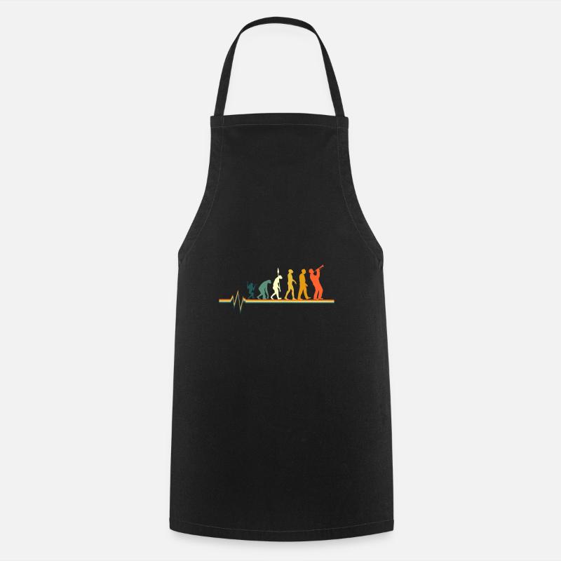 Trompete Herzschlag Evolution Instrument Geschenk - Kochschürze - Schwarz