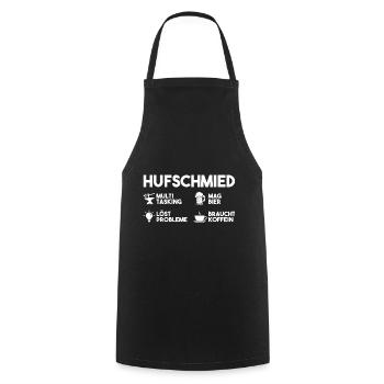Hufbeschlagschmied Pferdeschmied Bier Kaffee Hufsc - Kochschürze - Schwarz - Vorne - AI Model Male 185 dark (185cm)