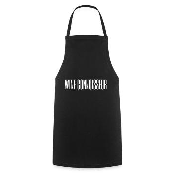 Wine Enthusiast / Wine Lover - Cooking Apron - black - Front - AI Model Male 185 dark (185cm)