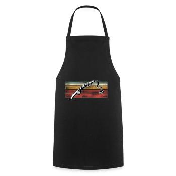Fishing Anglers Fishing - Cooking Apron - black - Front - AI Model Male 185 dark (185cm)