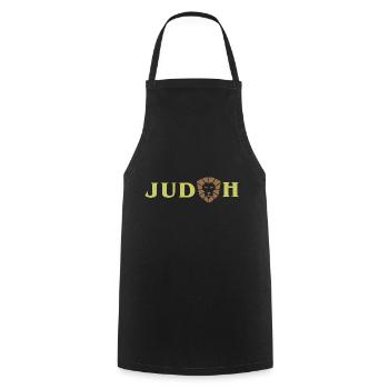 Lion Israel IDF Jewish Judah Coat of Arms Retro - Cooking Apron - black - Front - AI Model Male 185 dark (185cm)