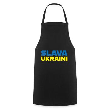 Slava Ukraini No War Frieden Paix - Tablier de cuisine - noir - Devant - AI Model Male 185 dark (185cm)