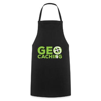 Geocaching leisure in the name - Cooking Apron - black - Front - AI Model Male 185 dark (185cm)