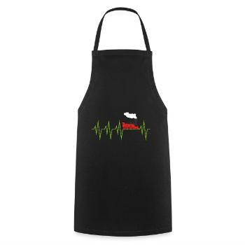 Model railway H0 heartbeat - Cooking Apron - black - Front - AI Model Male 185 dark (185cm)