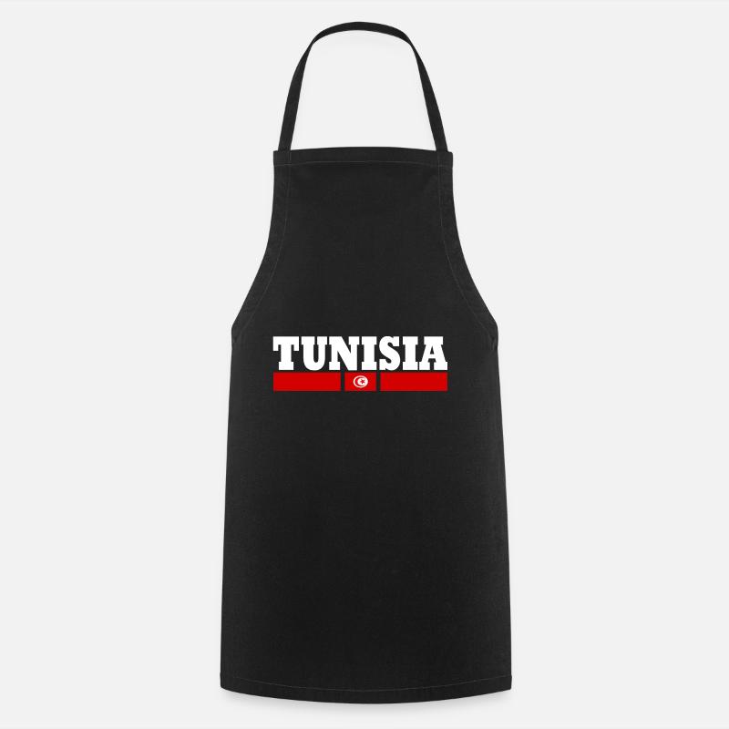 Drapeau design tunisien cool by Milaino - Tablier de cuisine - noir