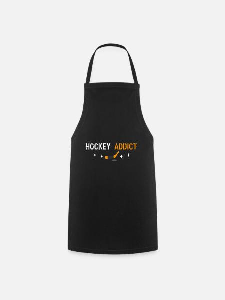 Eishockey-Süchtiger - Kochschürze - Schwarz