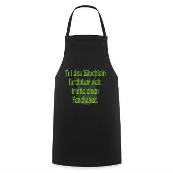 fennel tea - Cooking Apron - black - Front - AI Model Male 185 dark (185cm)