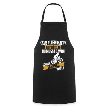 Bicycle Saying Gift - Cooking Apron - black - Front - AI Model Male 185 dark (185cm)
