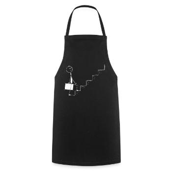 succès étapes - Tablier de cuisine - noir - Devant - AI Model Male 185 dark (185cm)