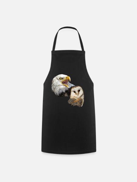 Effraie des clochers et Pigago américain - Tablier de cuisine - noir