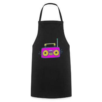Stereo tape - Cooking Apron - black - Front - AI Model Male 185 dark (185cm)