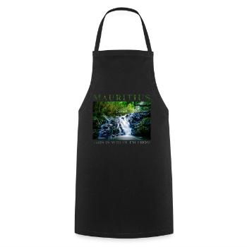 Mauritius This is where I'm from Forest waterfall - Tablier de cuisine - noir - Devant - AI Model Male 185 dark (185cm)