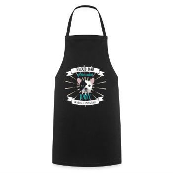 Proud Dog Papa Dog French Bulldog - Cooking Apron - black - Front - AI Model Male 185 dark (185cm)