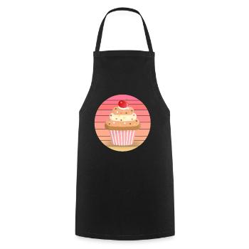 Muffin at sunset - Cooking Apron - black - Front - AI Model Male 185 dark (185cm)