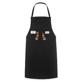 My butt hurts - Cooking Apron - black - Front - AI Model Male 185 dark (185cm)