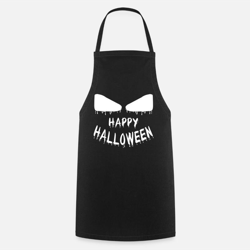 Happy Halloween Gesicht - Kochschürze - Schwarz