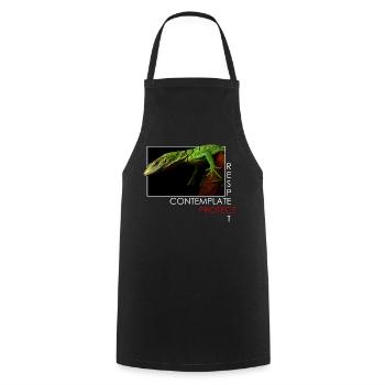 Contemplate, respect, protect - Cooking Apron - black - Front - AI Model Male 185 dark (185cm)