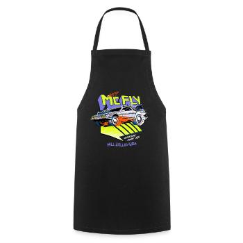 Retour Vers Le Futur Hey McFly DeLorean - Tablier de cuisine - noir - Devant - AI Model Male 185 dark (185cm)