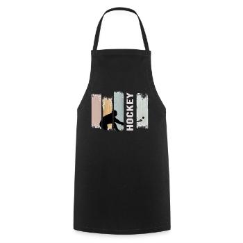 Hockey Field Hockey Art Artificial Turf Hockey - Cooking Apron - black - Front - AI Model Male 185 dark (185cm)