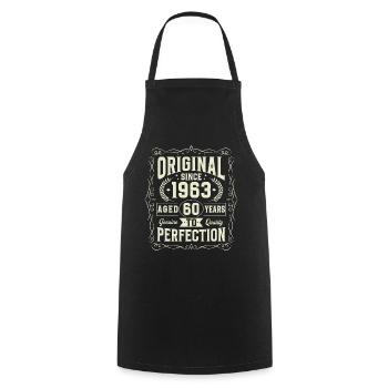 Original since 1963 60th Anniversary - Cooking Apron - black - Front - AI Model Male 185 dark (185cm)