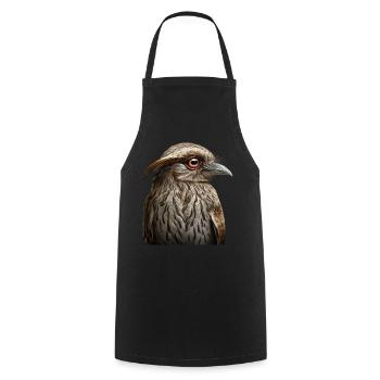 Potoo Vogel Illustration - Kochschürze - Schwarz - Vorne - AI Model Male 185 dark (185cm)