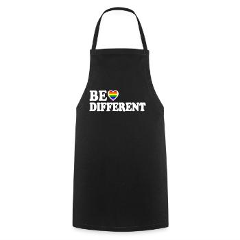 Be different - Cooking Apron - black - Front - AI Model Male 185 dark (185cm)