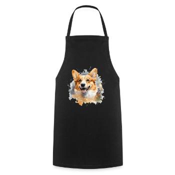 Corgi - Kochschürze - Schwarz - Vorne - AI Model Male 185 dark (185cm)
