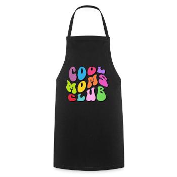 Club des mamans cool - Tablier de cuisine - noir - Devant - AI Model Male 185 dark (185cm)