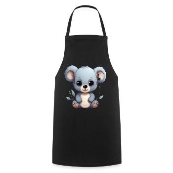 Bébé Koala mignon - Tablier de cuisine - noir - Devant - AI Model Male 185 dark (185cm)