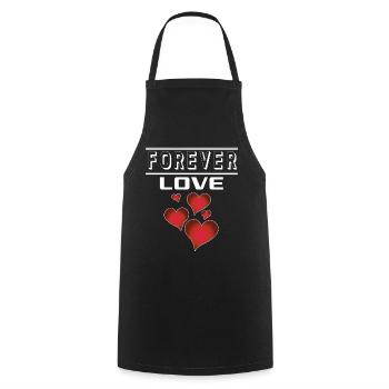 Liebe Forever I Love You Herz Hearts Wahre Liebe - Kochschürze - Schwarz - Vorne - AI Model Male 185 dark (185cm)