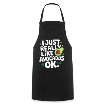 Avocado Essen Guacamole Vegan - Kochschürze - Schwarz - Vorne - AI Model Male 185 dark (185cm)