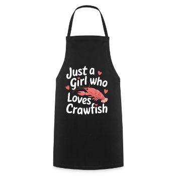 Homards, crabes, crevettes, fruits de mer - Tablier de cuisine - noir - Devant - AI Model Male 185 dark (185cm)