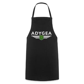 Adygea Design – Stylish for fans of the region - Cooking Apron - black - Front - AI Model Male 185 dark (185cm)