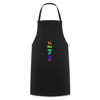 Einwandfrei | Perfekt | Vorbildlich | Spruch - Kochschürze - Schwarz - Vorne - AI Model Male 185 dark (185cm)