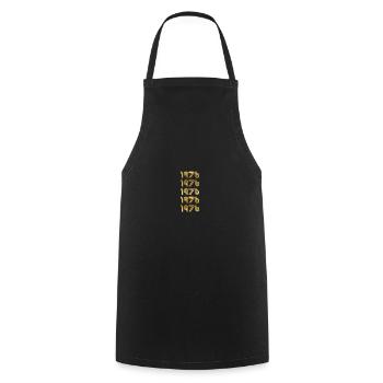 1976 - Cooking Apron - black - Front - AI Model Male 185 dark (185cm)